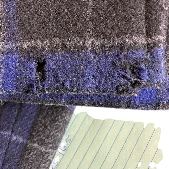 J.Crew Plaid Wool Blend Double Breasted Pea Coat Jacket Blue Gray Size 6 - Picture 14 of 16